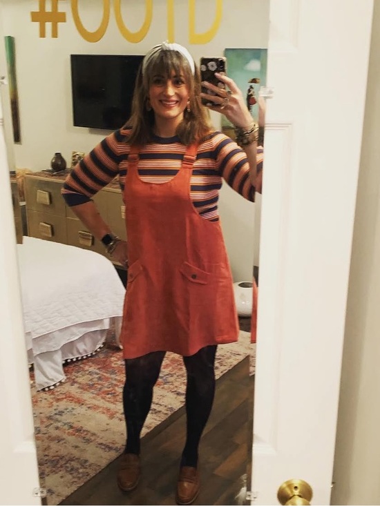 Modcloth Dresses & Skirts - Modcloth Corduroy Pinafore Dress in Burnt Orange Size XL